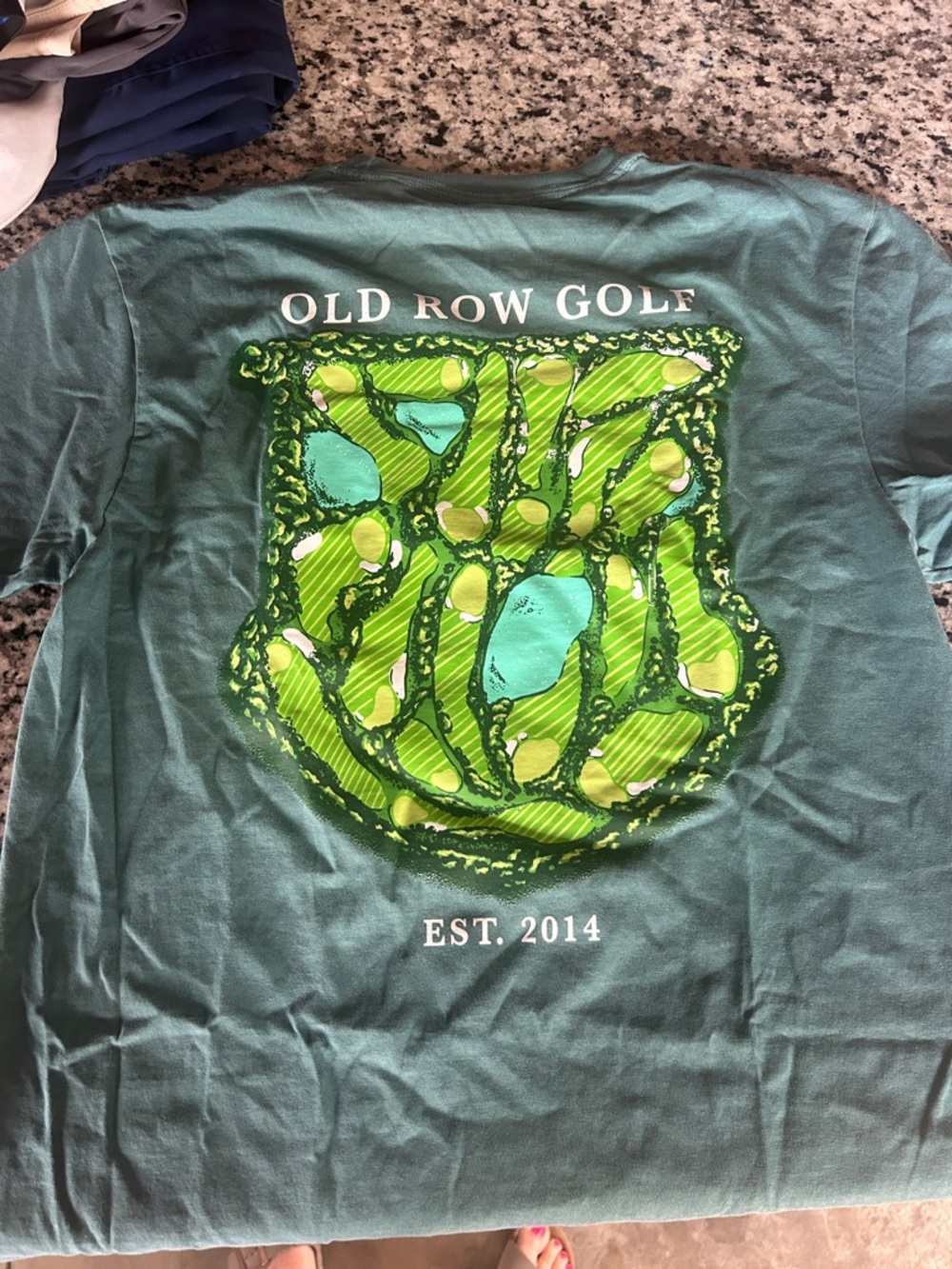Old Row Golf Men's Short Sleeve Tee in Teal Green